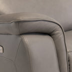 Fauteuil inclinable électrique en cuir Walter Grey