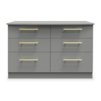 Commode large à 6 tiroirs Bramham Grey