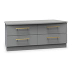 Meuble de rangement bas Bramham gris à 4 tiroirs