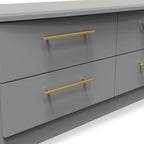 Meuble de rangement bas Bramham gris à 4 tiroirs