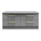 Meuble de rangement bas Bramham gris à 4 tiroirs