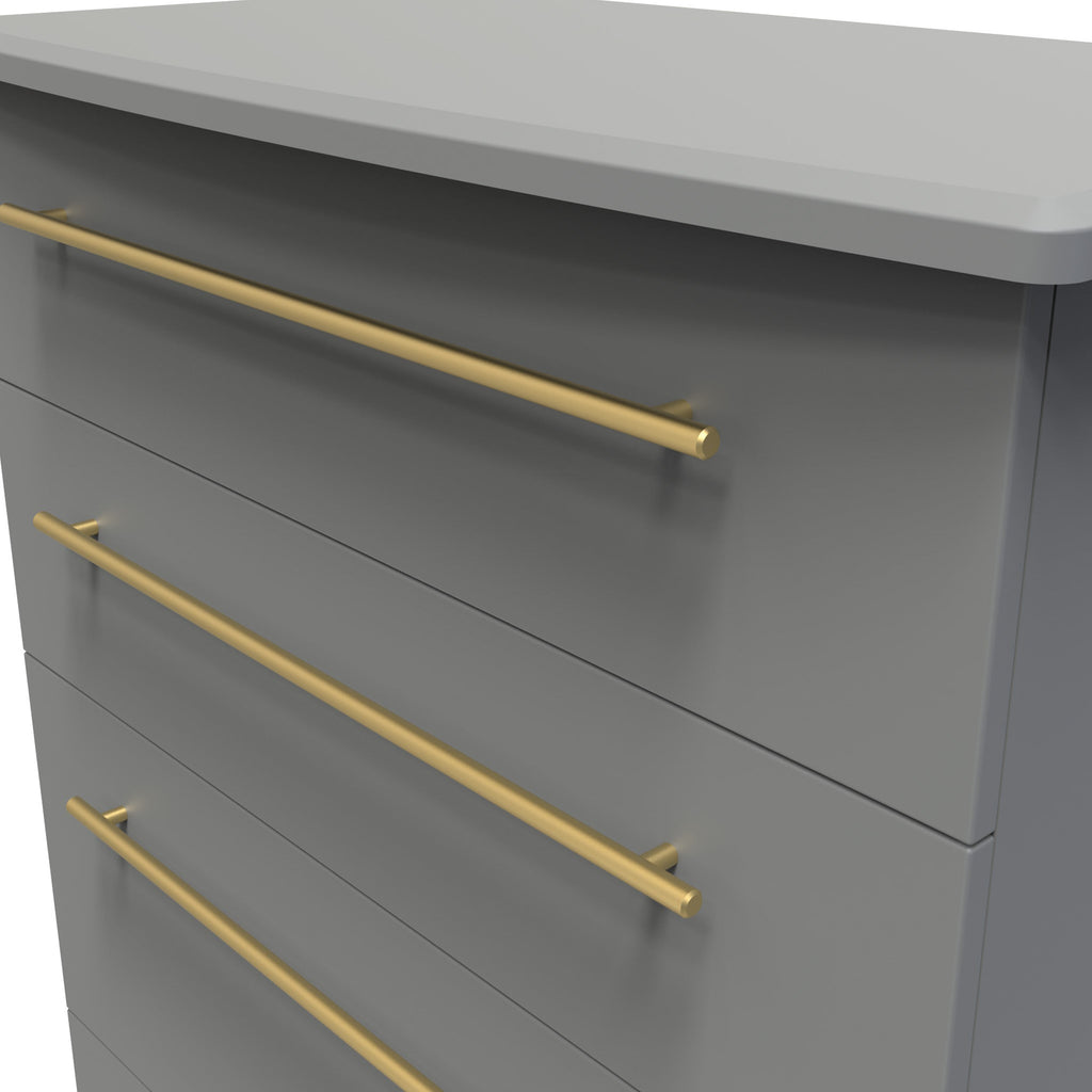 Commode profonde à 4 tiroirs Bramham grise