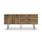 Buffet large Moreno en chêne rustique, 2 tiroirs et 2 portes