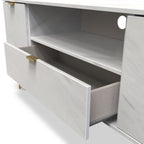 Meuble TV large Moreno Marble à 2 portes et 1 tiroir