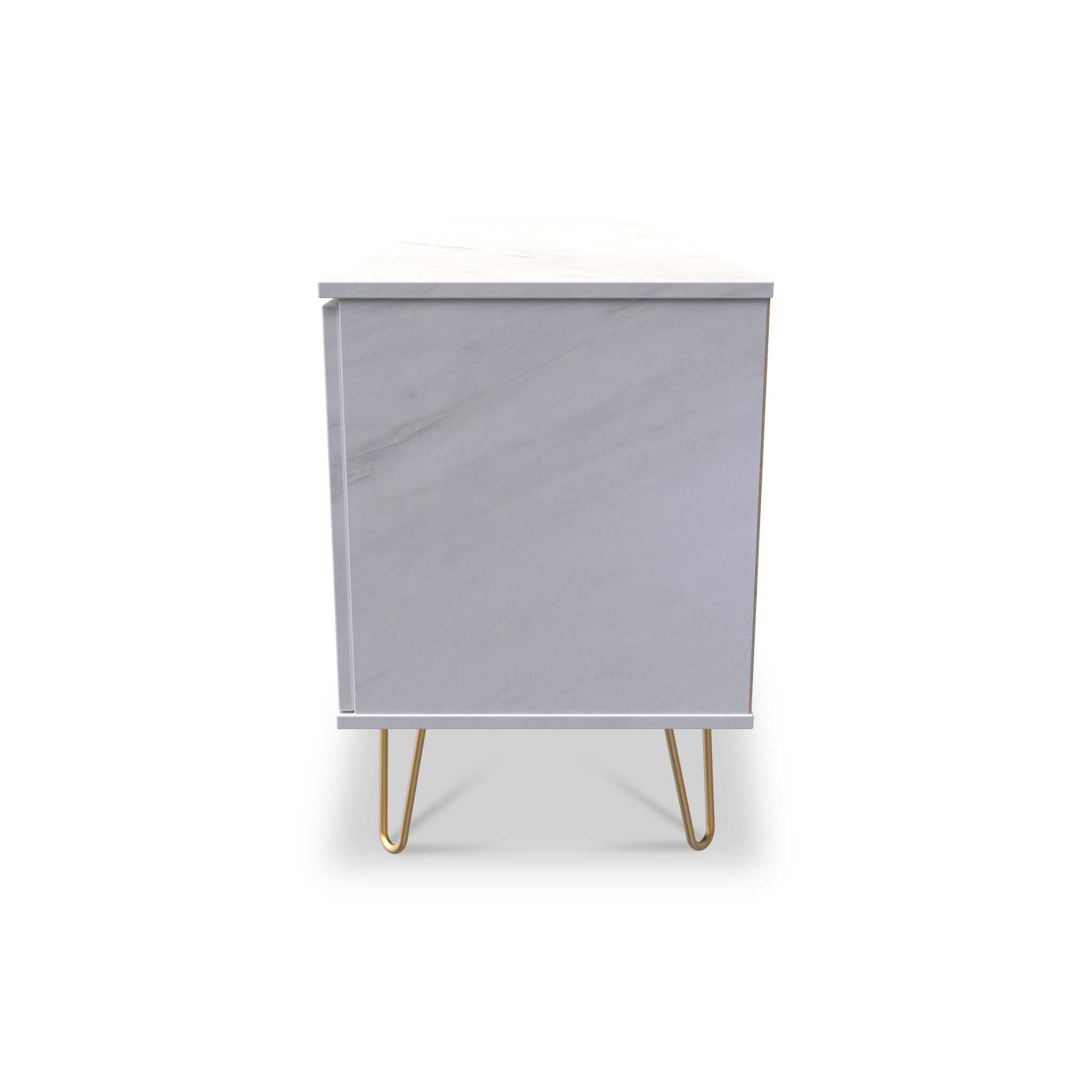 Meuble TV large Moreno Marble à 2 portes et 1 tiroir