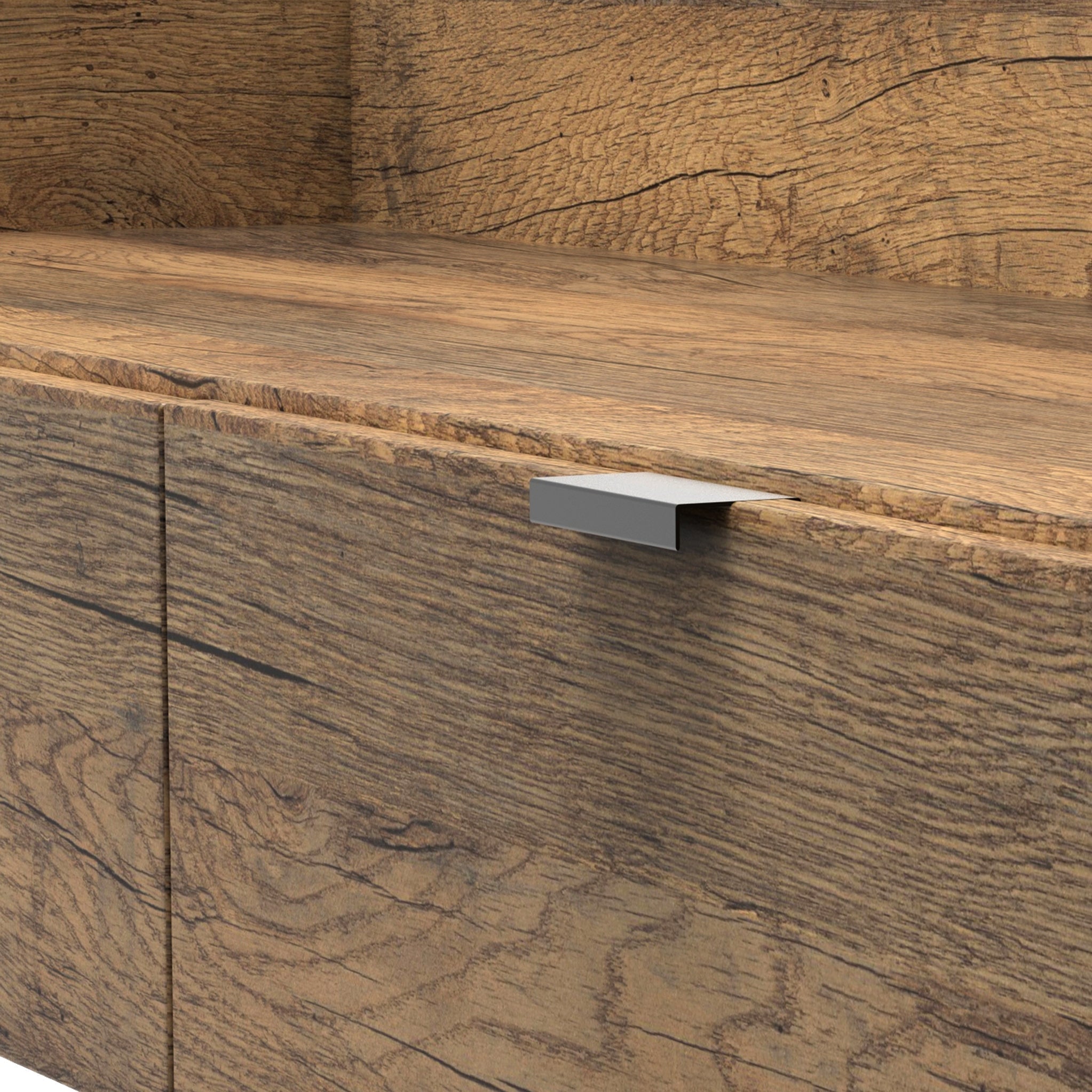 Meuble TV Moreno en chêne rustique