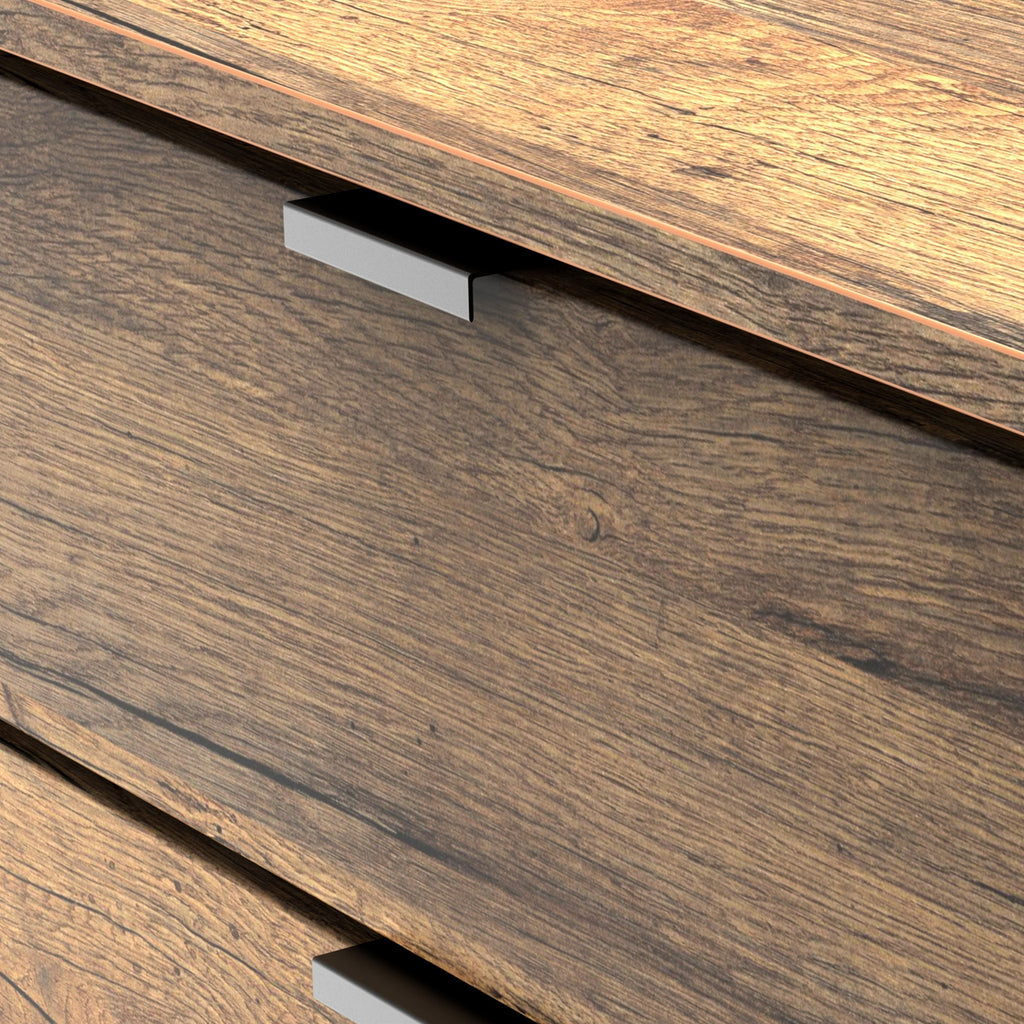 Meuble TV Moreno en chêne rustique à 3 tiroirs