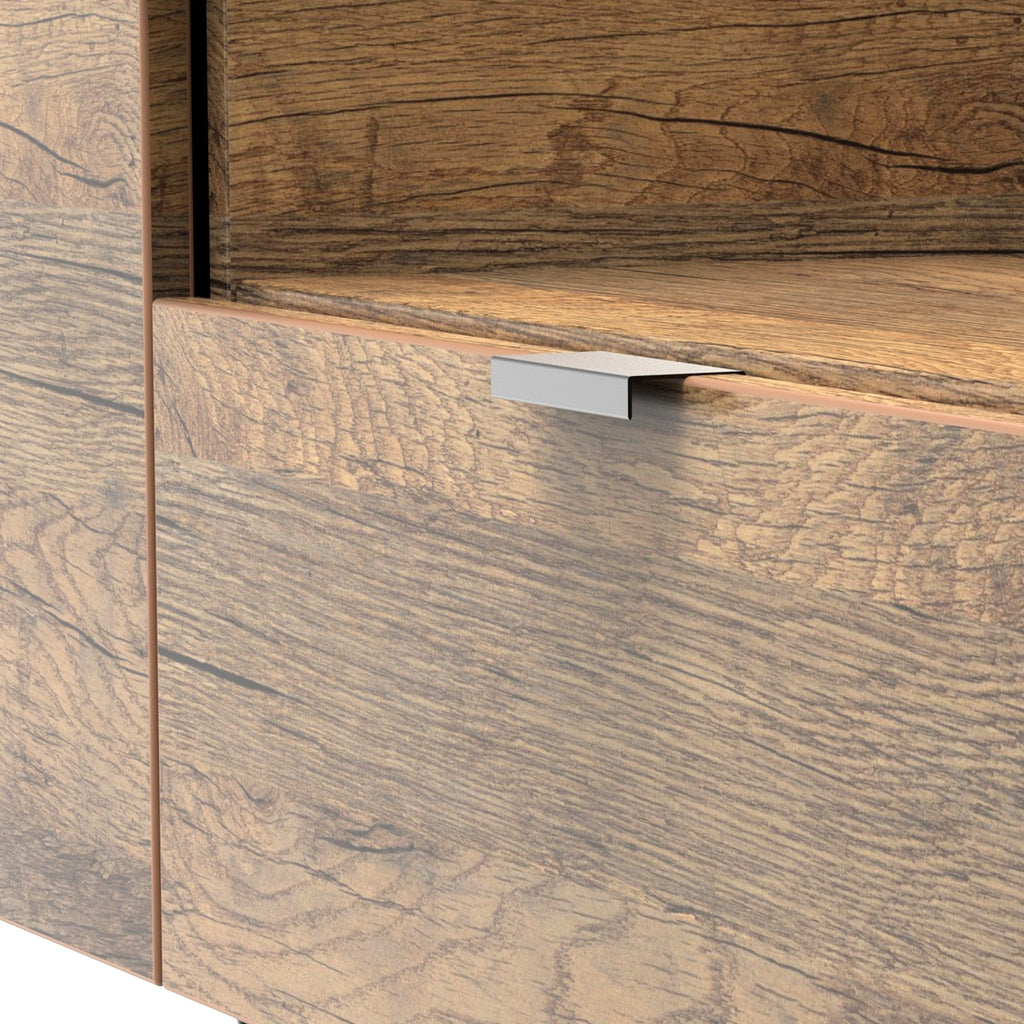 Meuble TV Moreno en chêne rustique