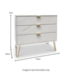 Commode à 3 tiroirs effet marbre Moreno