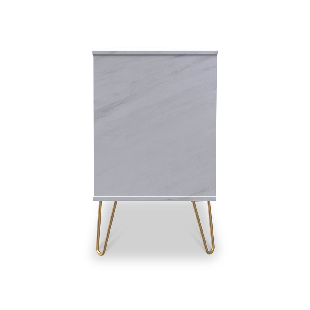 Commode à 3 tiroirs effet marbre Moreno