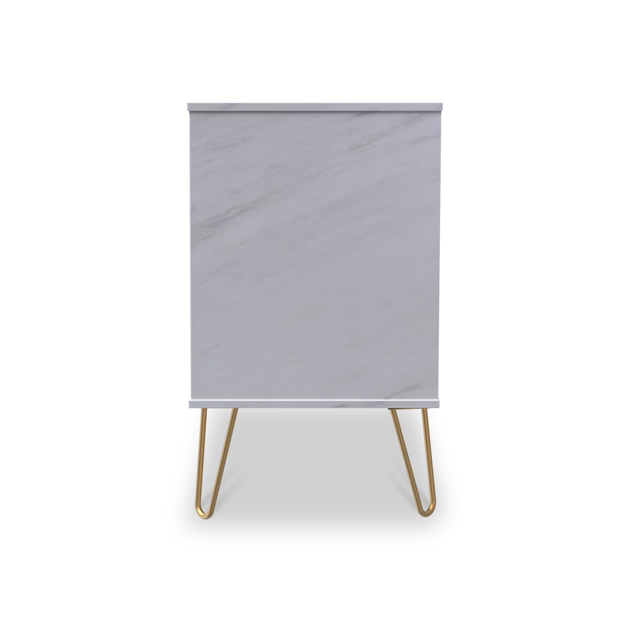 Commode à 3 tiroirs effet marbre Moreno