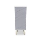 Commode à 5 tiroirs effet marbre Moreno