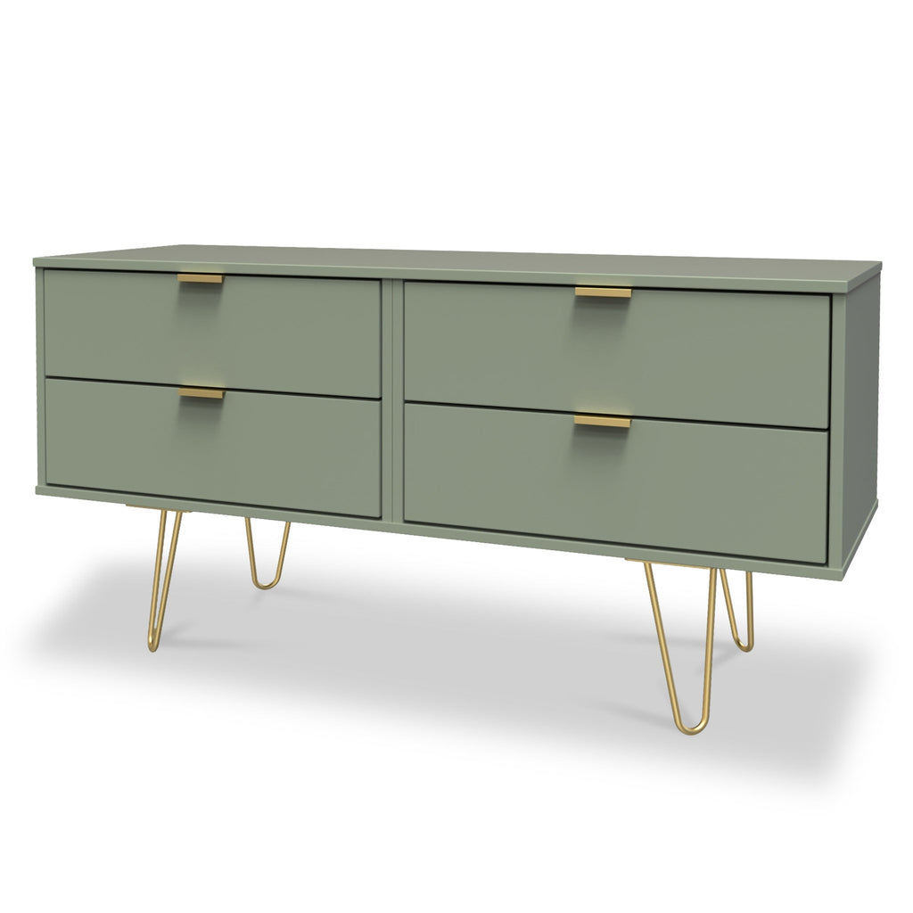 Meuble de rangement bas Moreno à 4 tiroirs