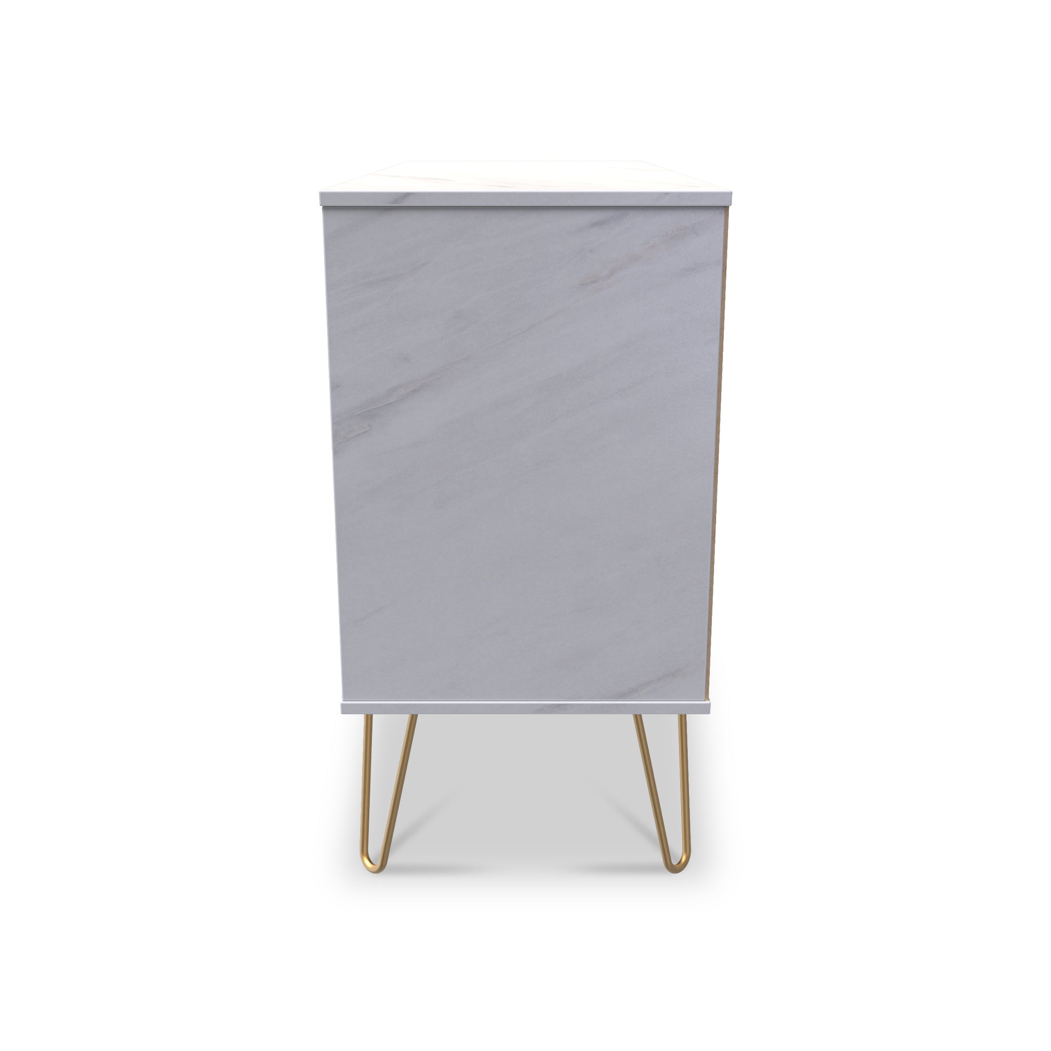 Meuble TV 3 tiroirs en marbre Moreno