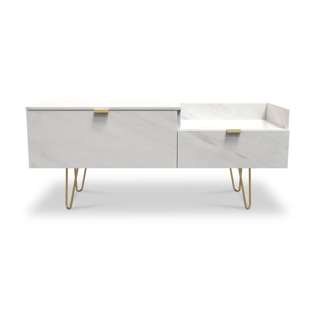 Meuble TV effet marbre Moreno