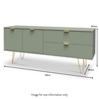 Buffet large Moreno à 2 tiroirs et 2 portes