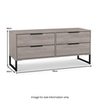 Meuble de rangement bas Ashbourne à 4 tiroirs