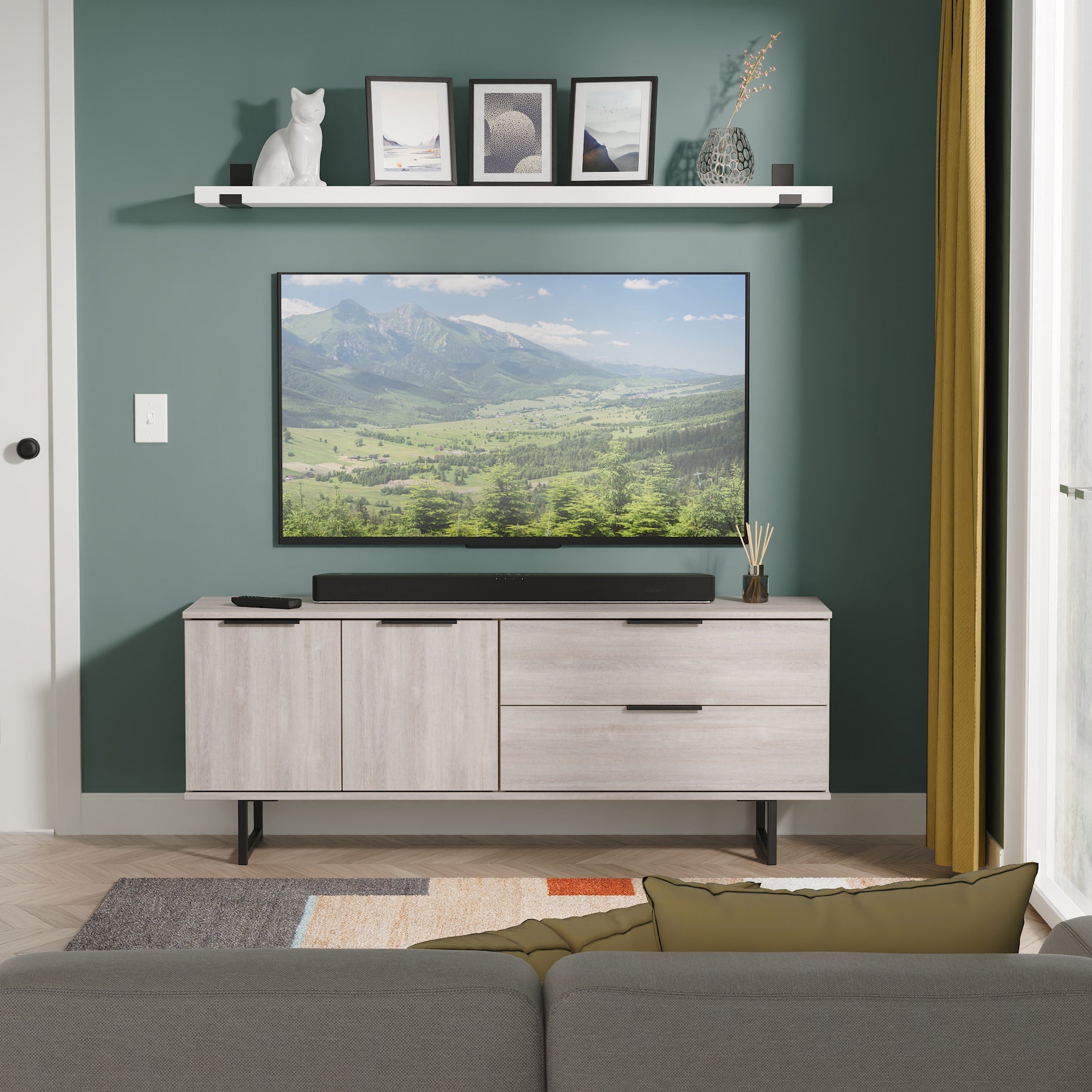 Buffet Ashbourne à 2 tiroirs et 2 portes