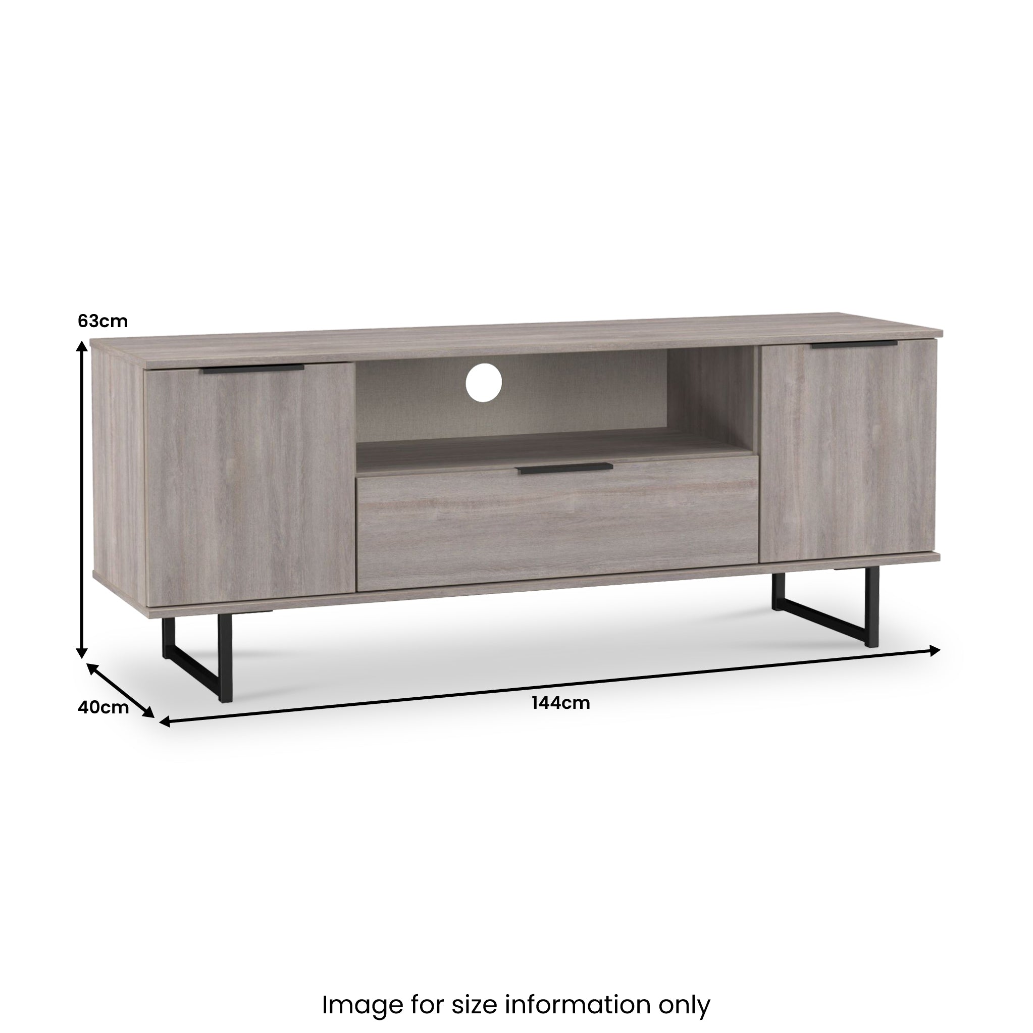 Meuble TV large Ashbourne à 2 portes et 1 tiroir