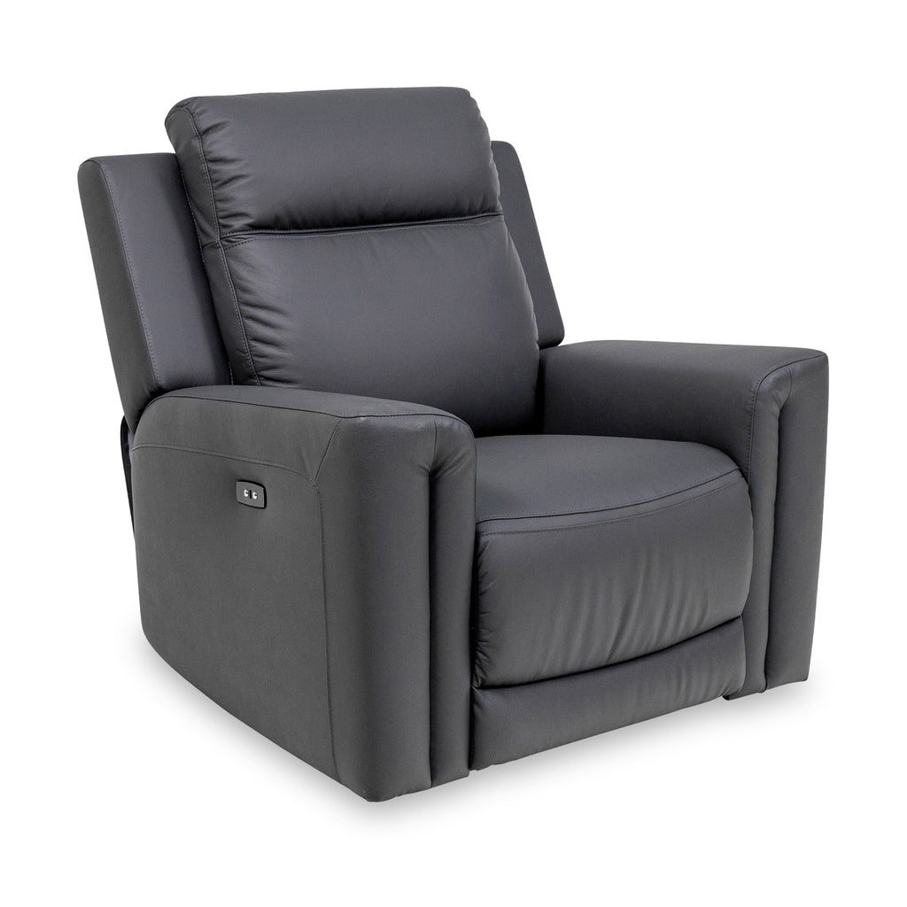 Fauteuil inclinable électrique en cuir Benton