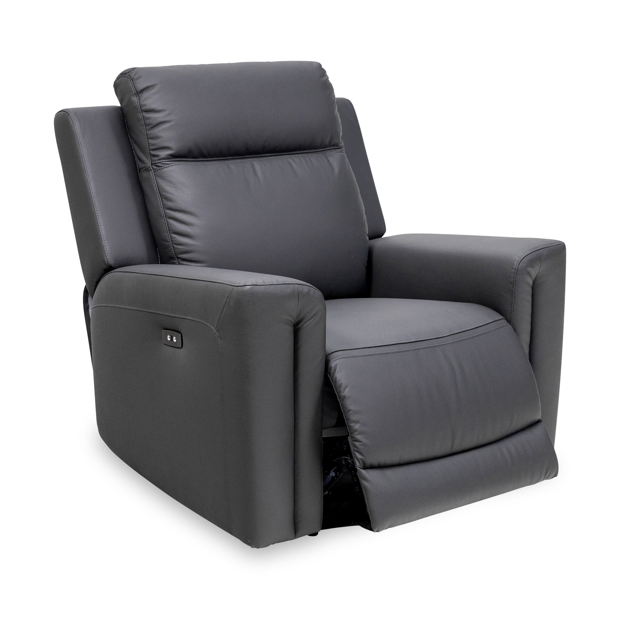 Fauteuil inclinable électrique en cuir Benton