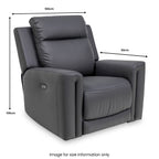 Fauteuil inclinable électrique en cuir Benton