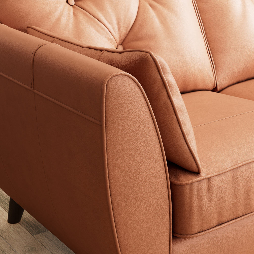 Fauteuil en cuir Edison
