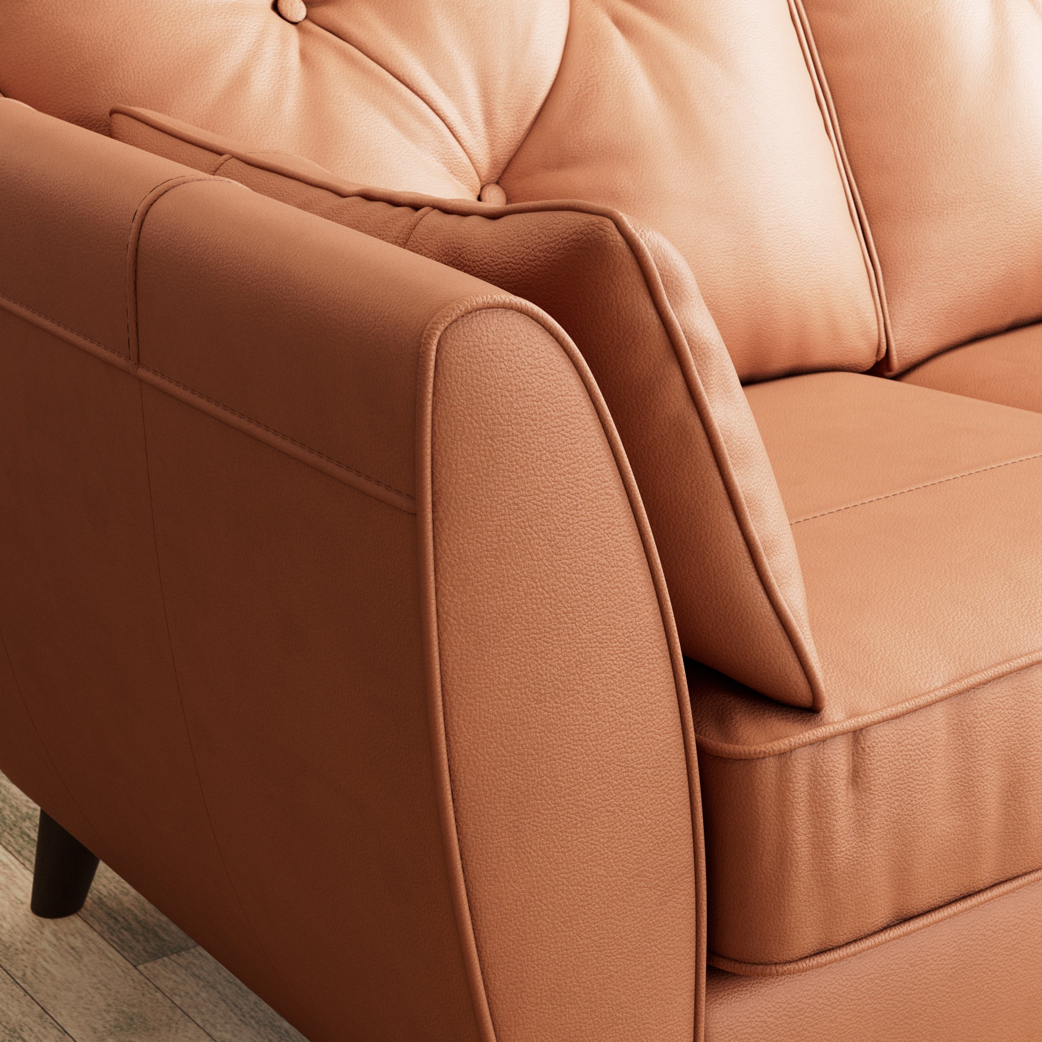 Fauteuil en cuir Edison