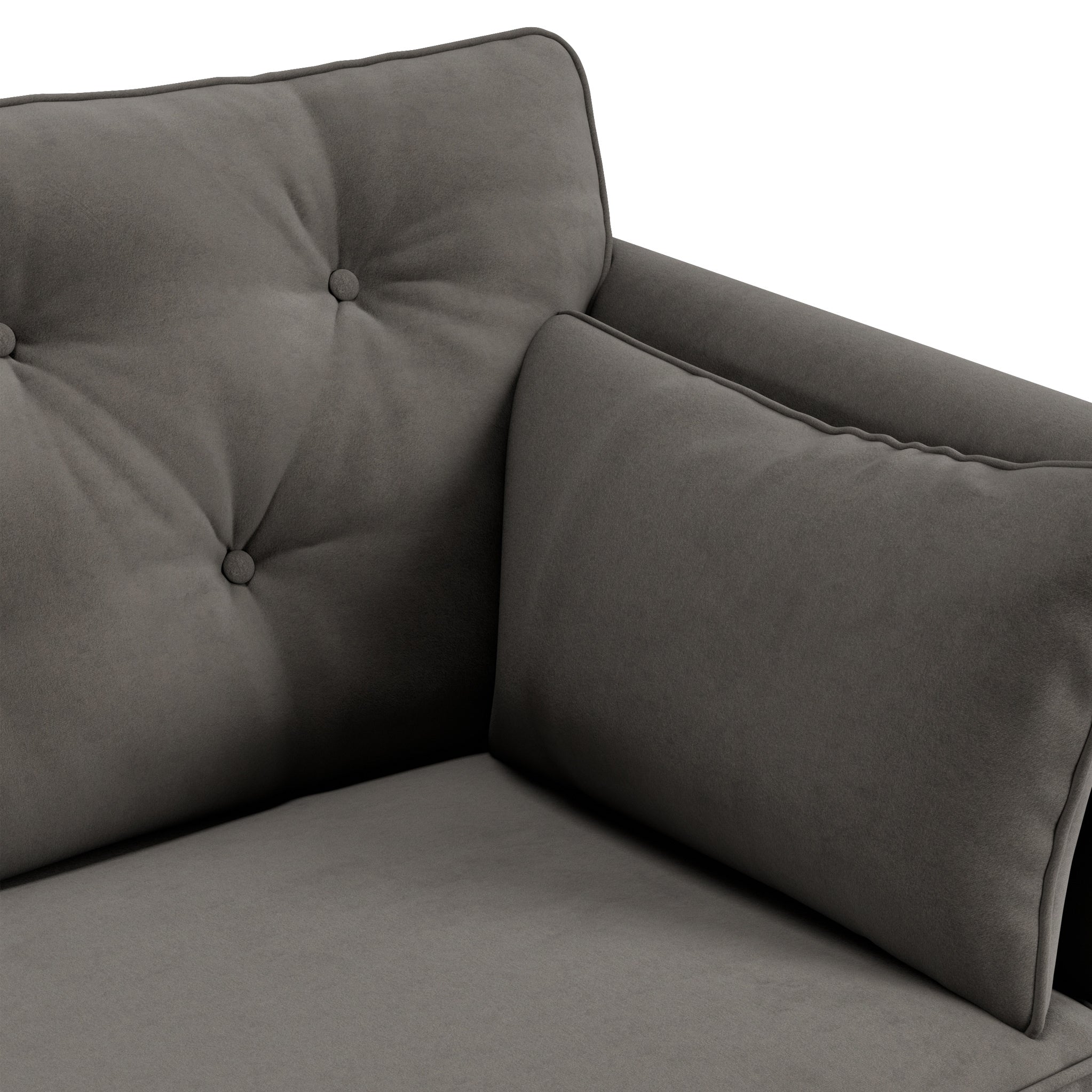 Fauteuil douillet en velours Edison