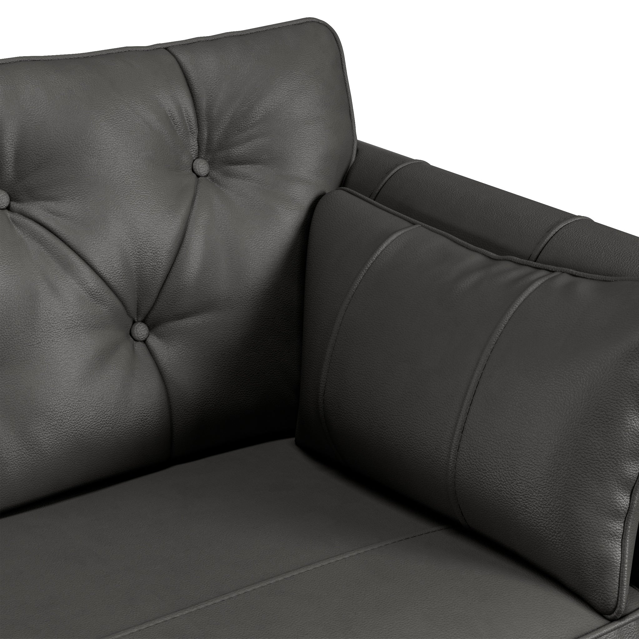 Fauteuil en cuir Edison