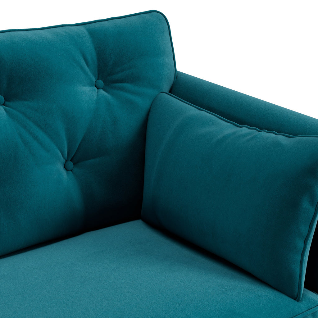 Fauteuil douillet en velours Edison