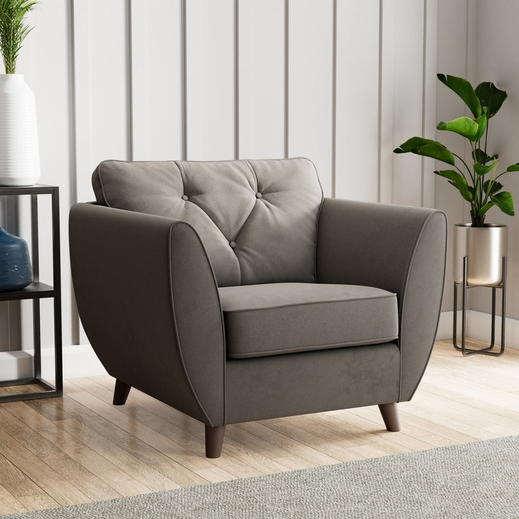 Fauteuil Edison en velours