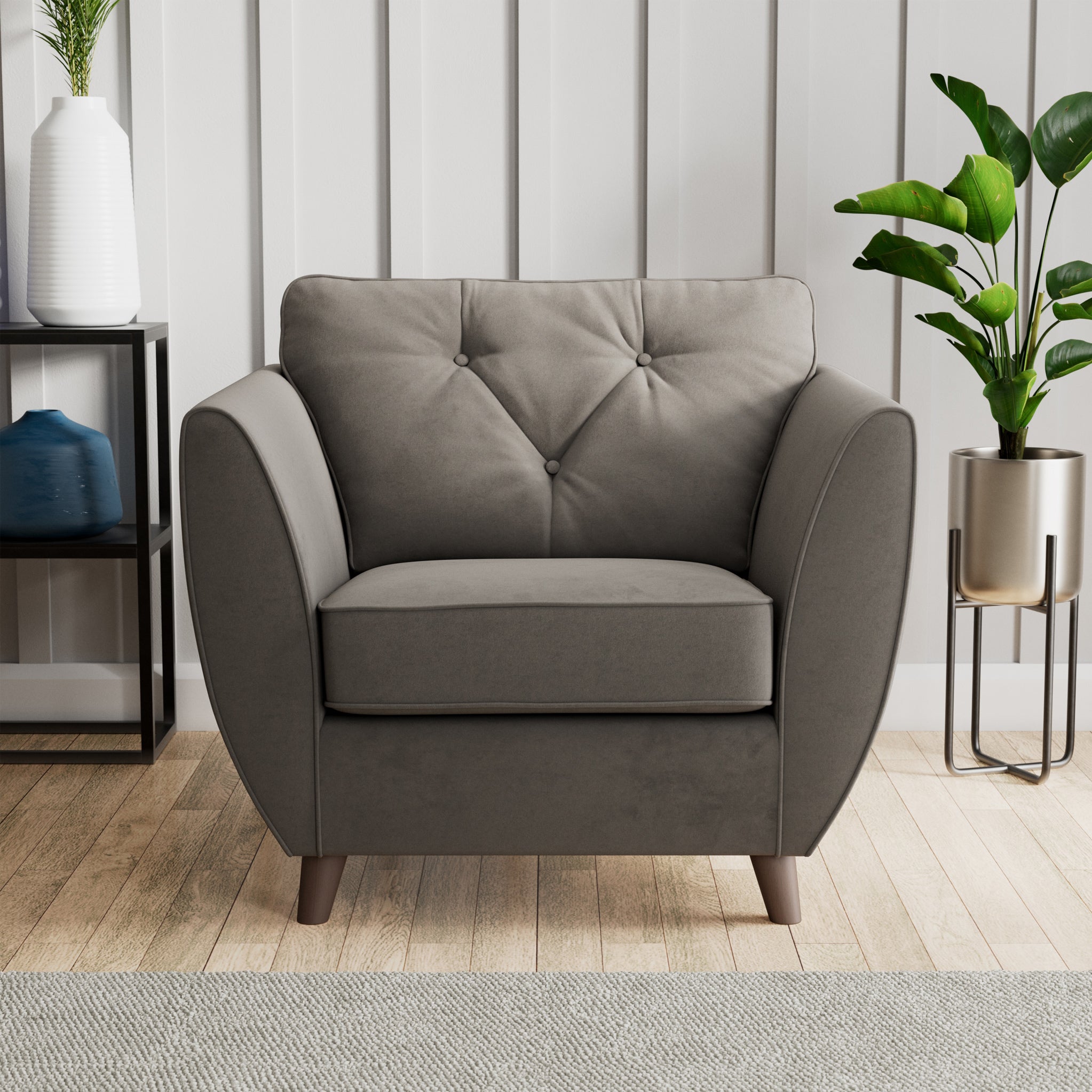 Fauteuil Edison en velours