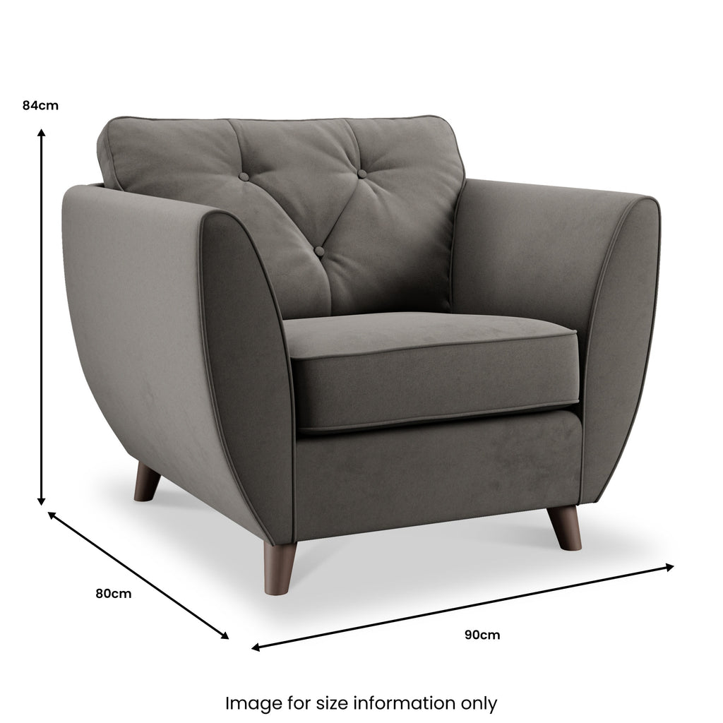 Fauteuil Edison en velours