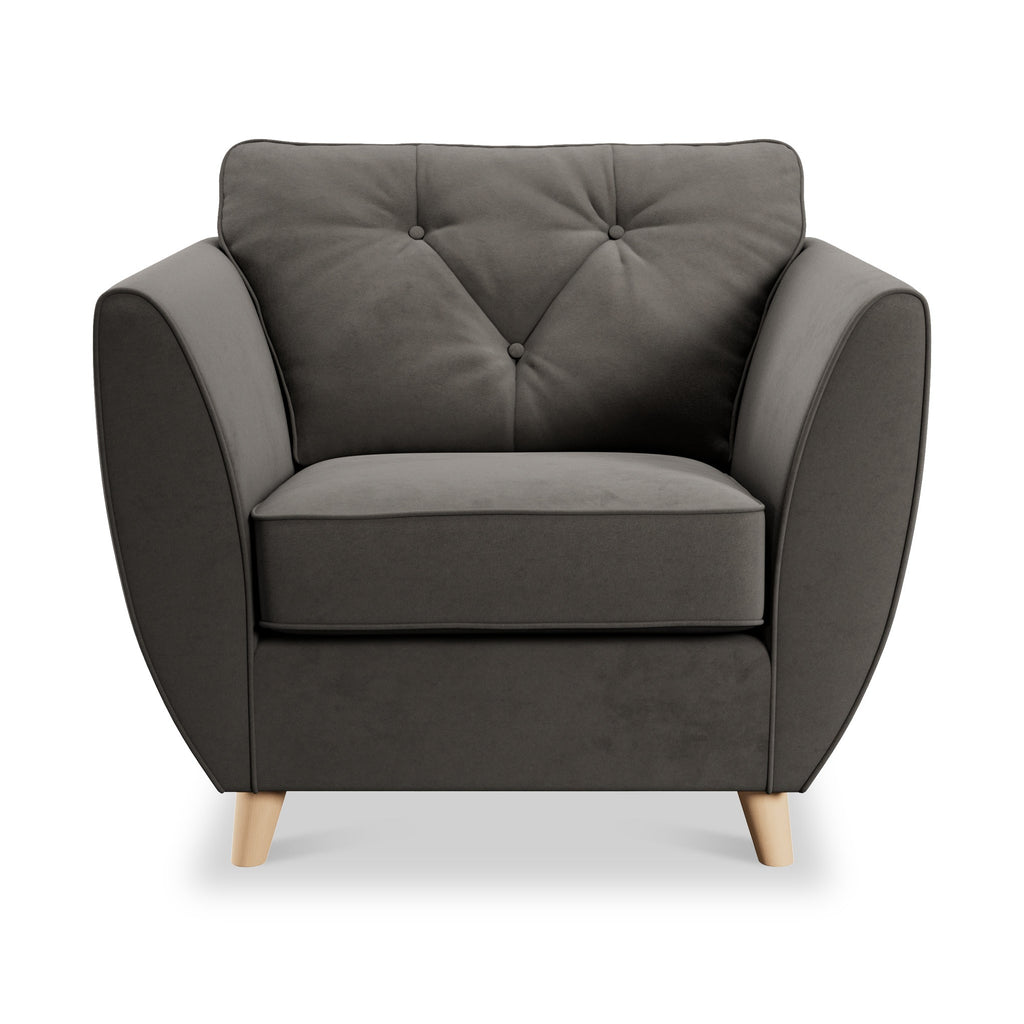 Fauteuil Edison en velours