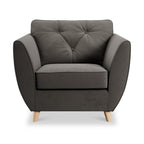 Fauteuil Edison en velours