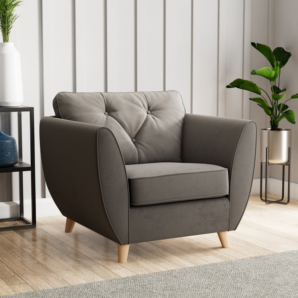 Fauteuil Edison en velours