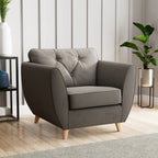 Fauteuil Edison en velours