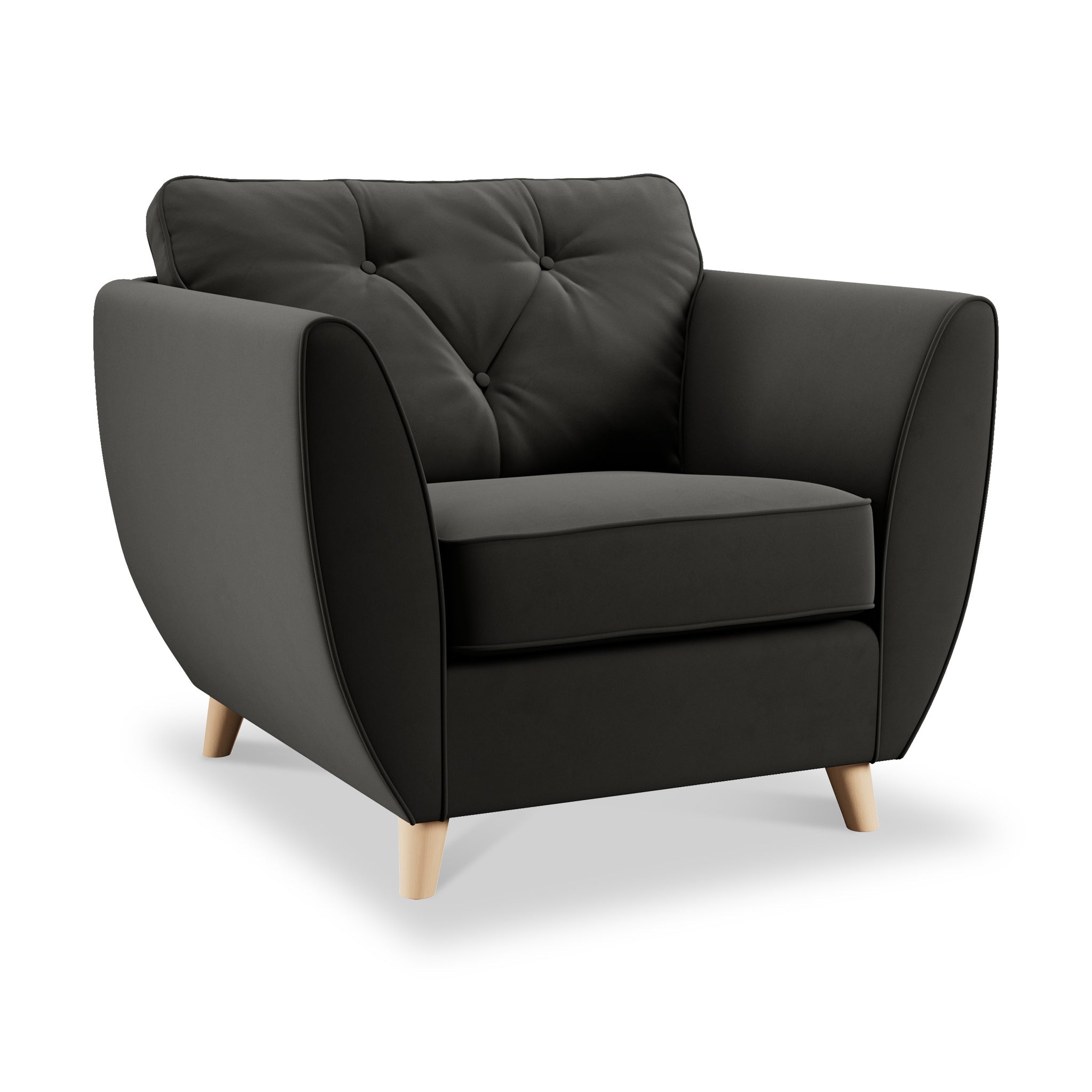 Fauteuil Edison en velours