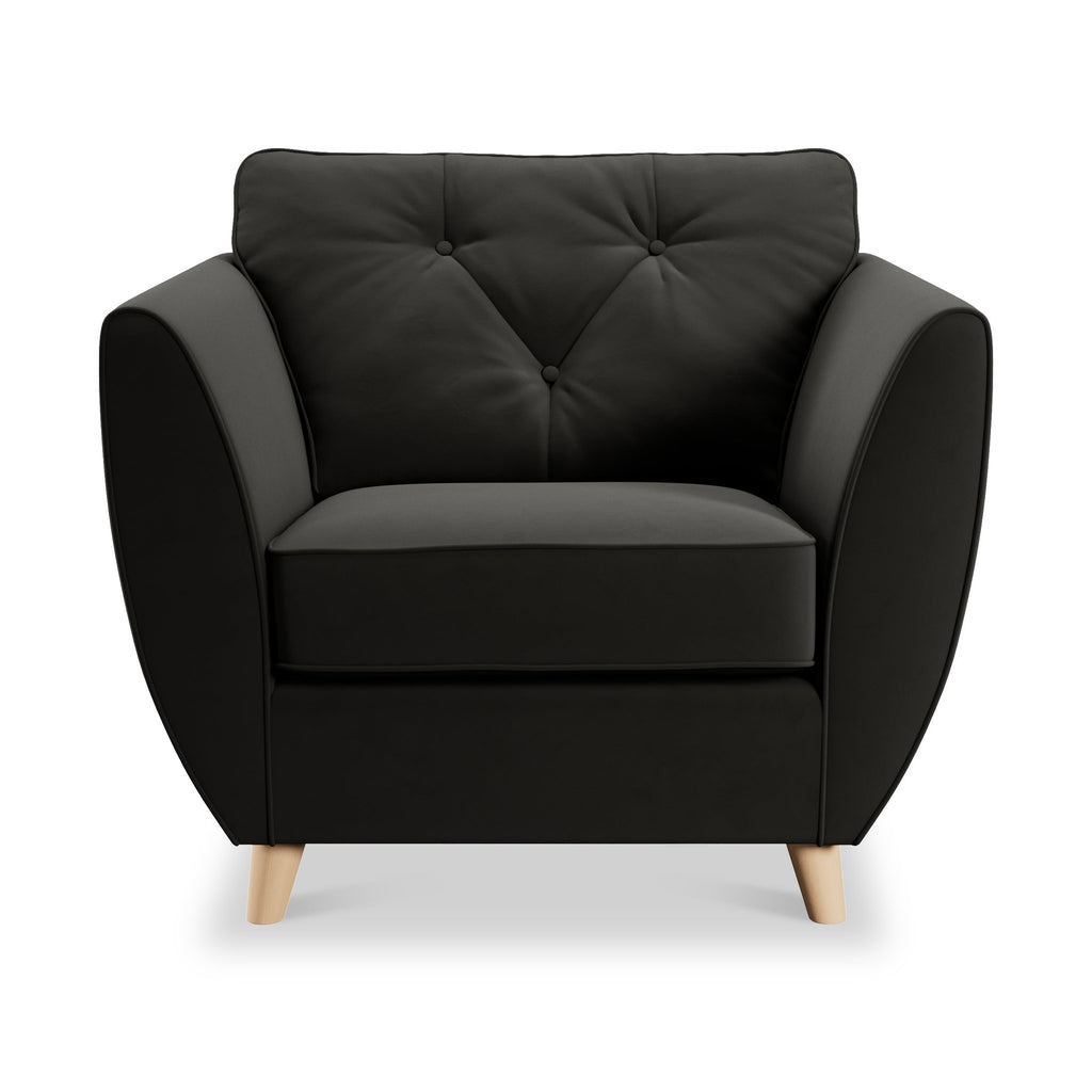 Fauteuil Edison en velours