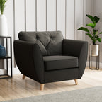 Fauteuil Edison en velours