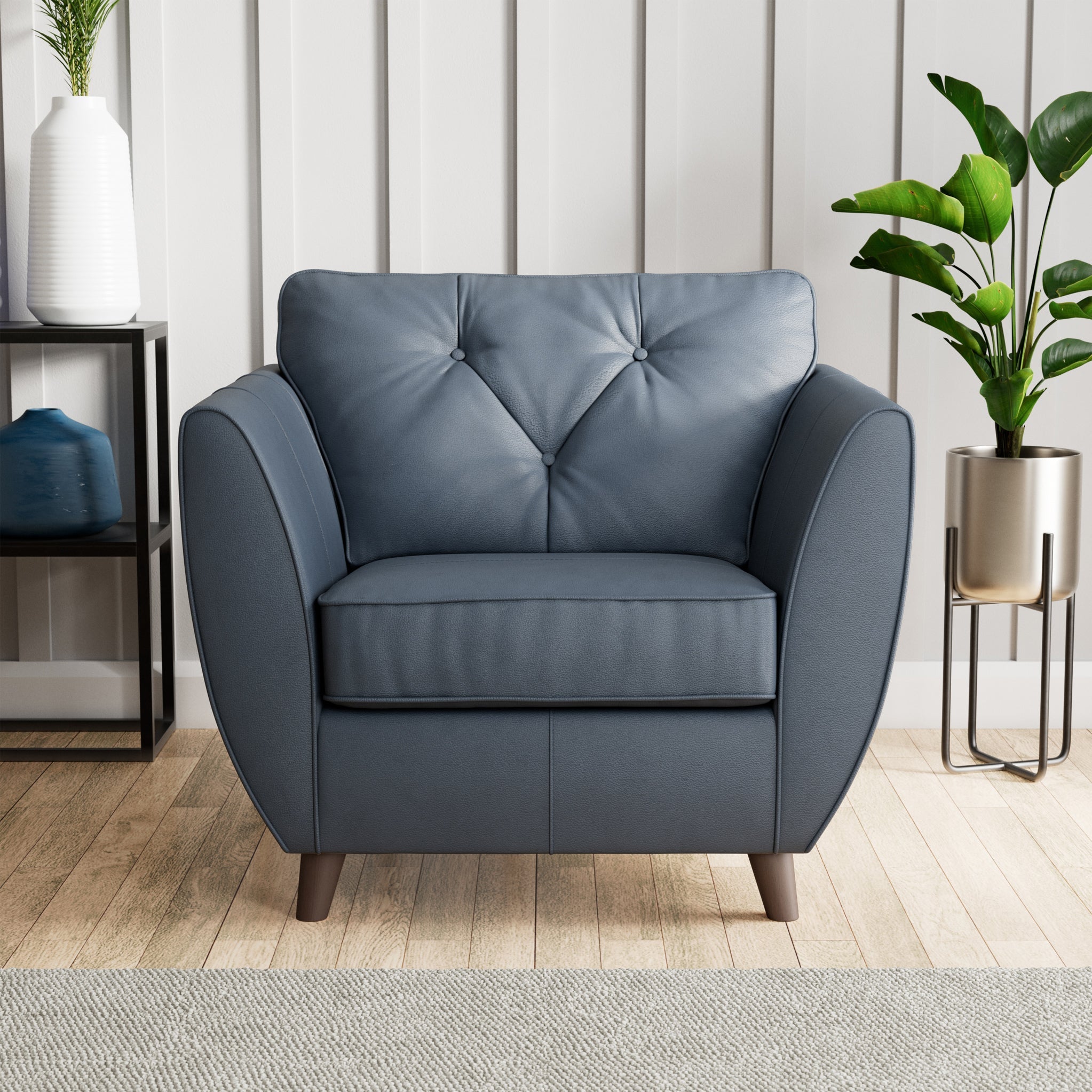 Fauteuil en cuir Edison