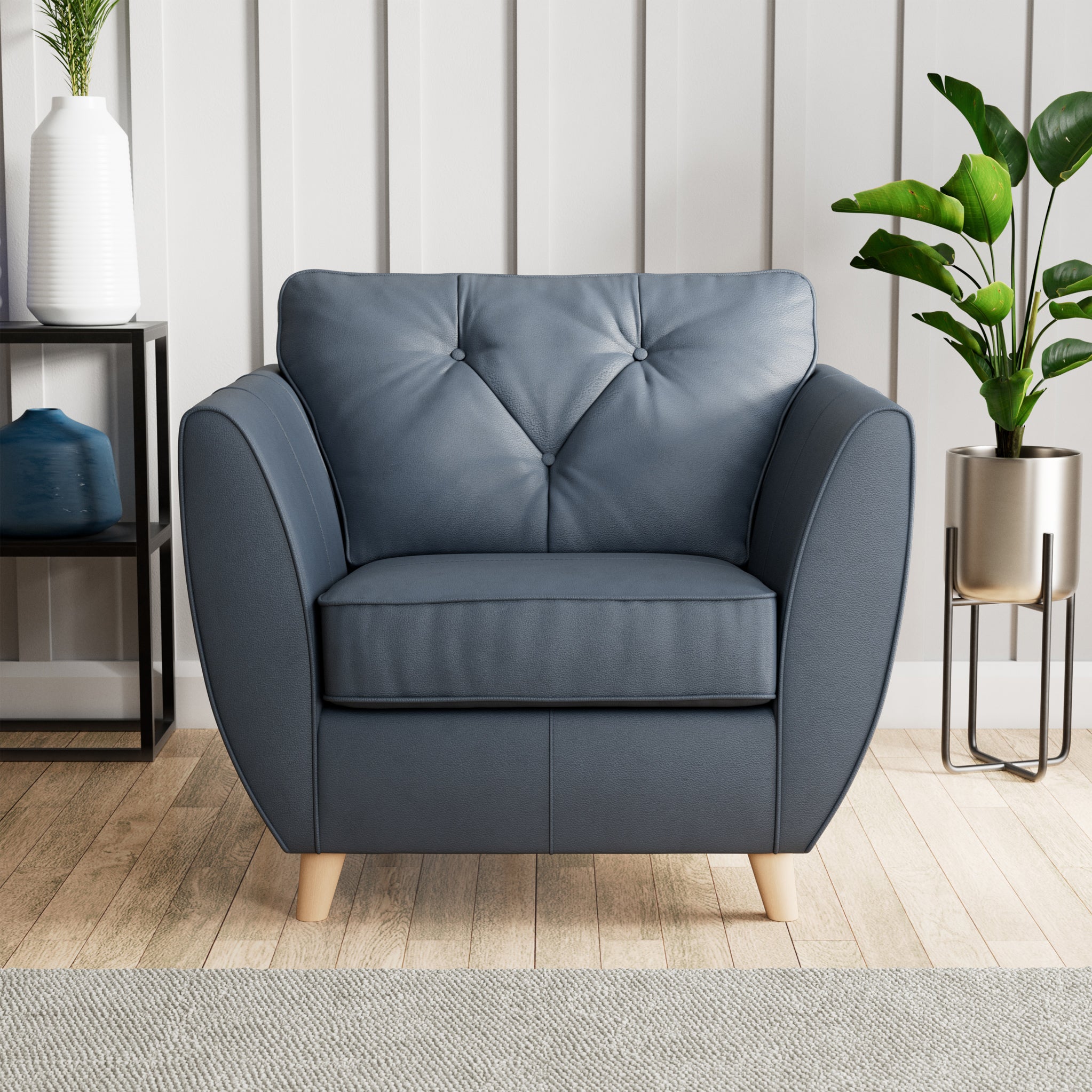 Fauteuil en cuir Edison