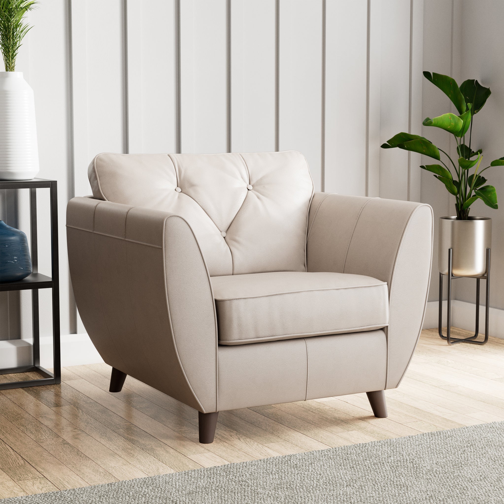 Fauteuil en cuir Edison