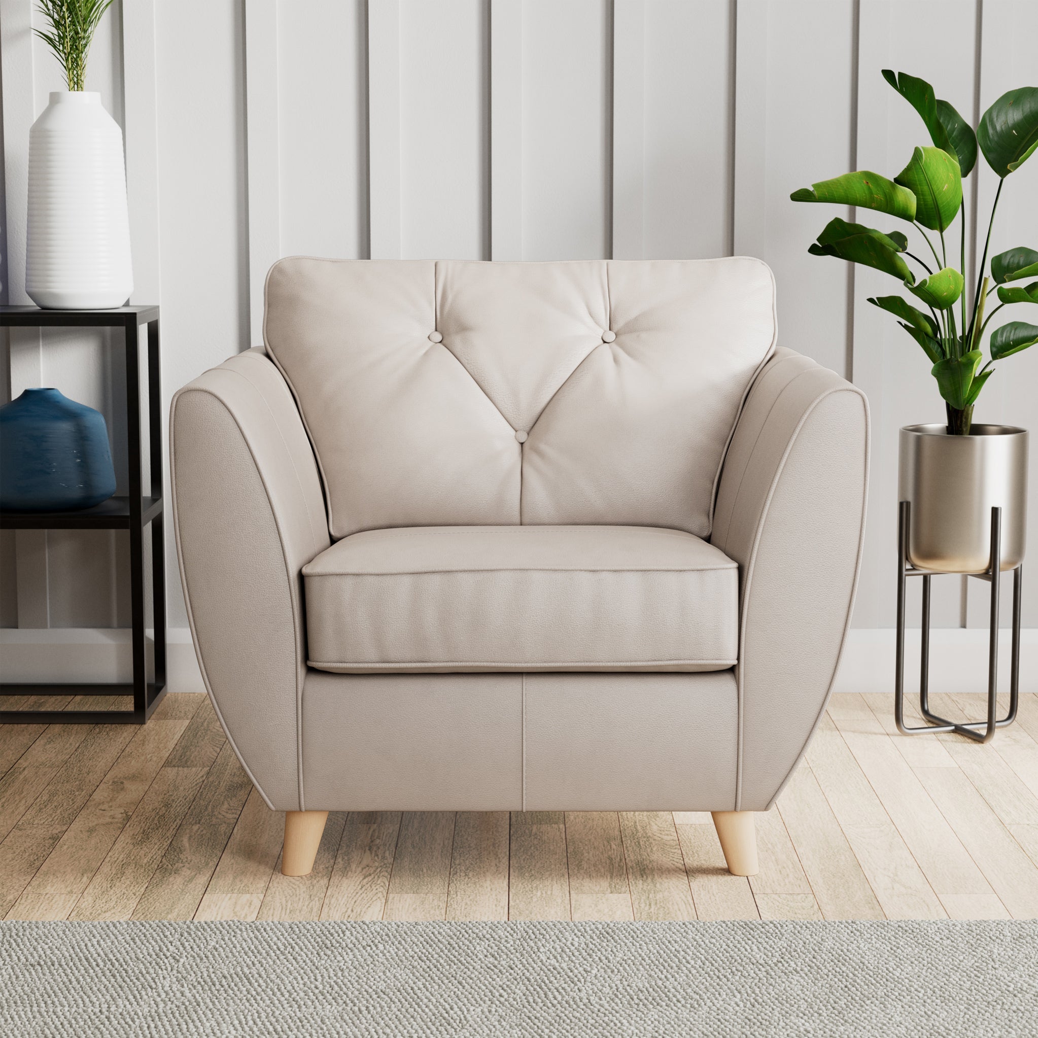 Fauteuil en cuir Edison