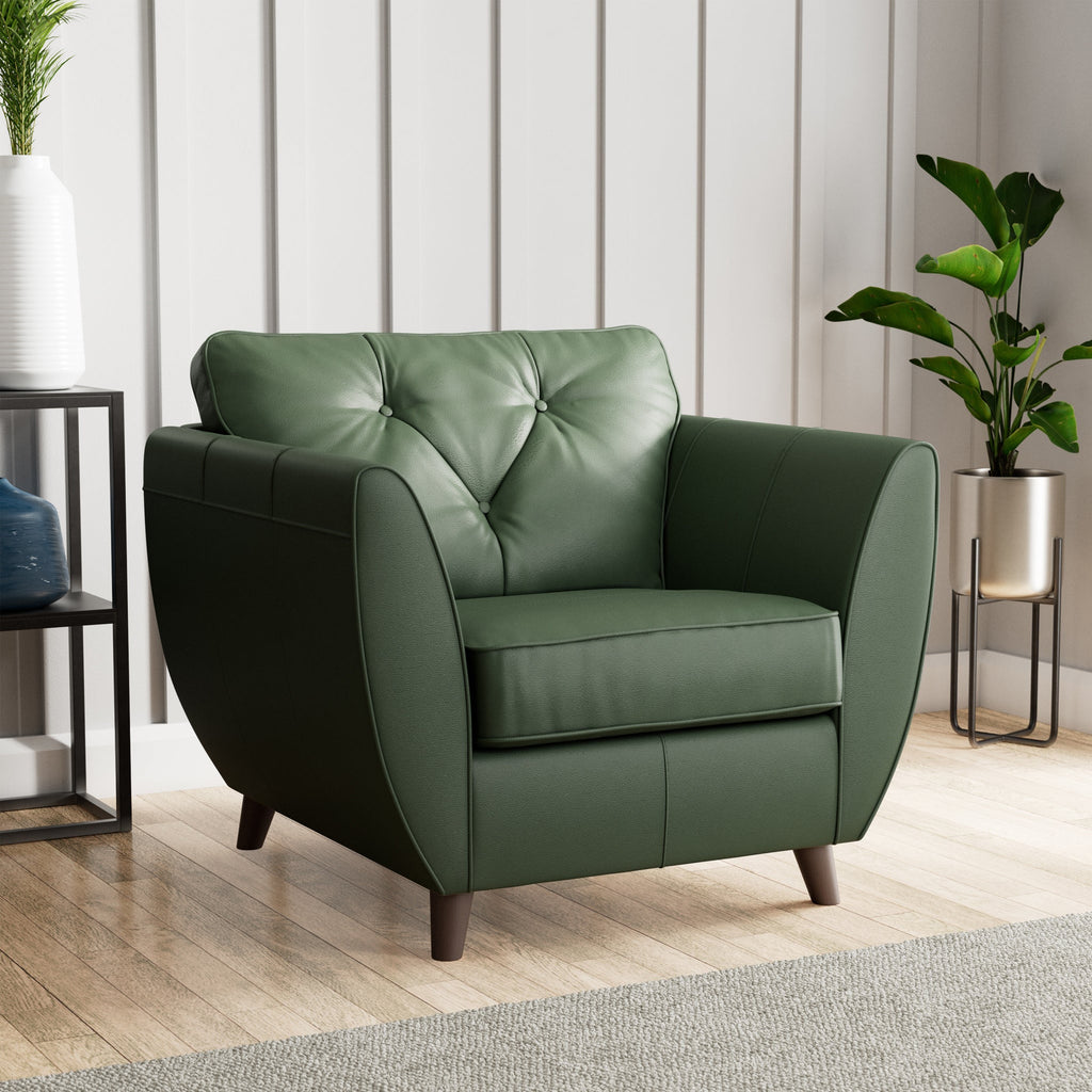 Fauteuil en cuir Edison