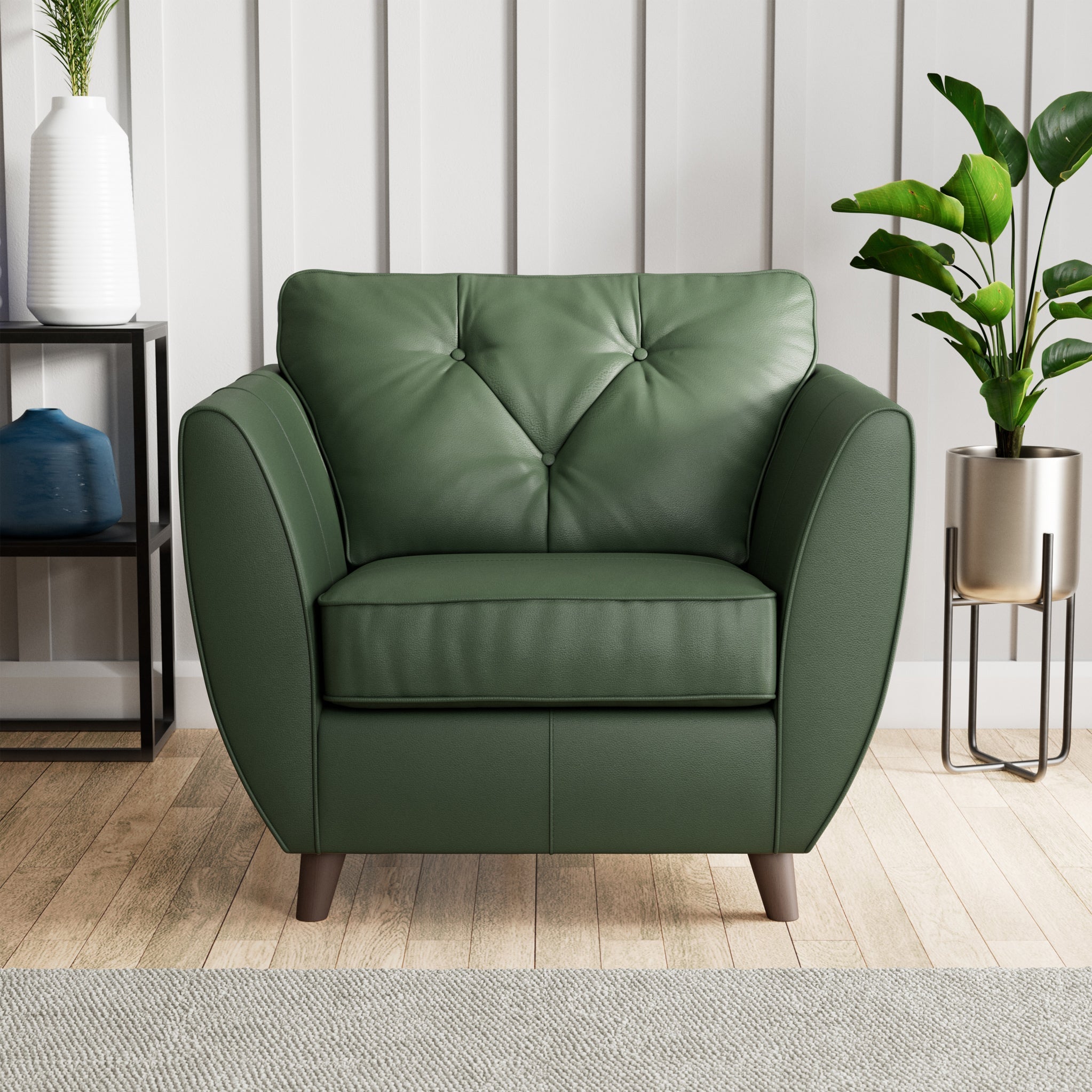 Fauteuil en cuir Edison