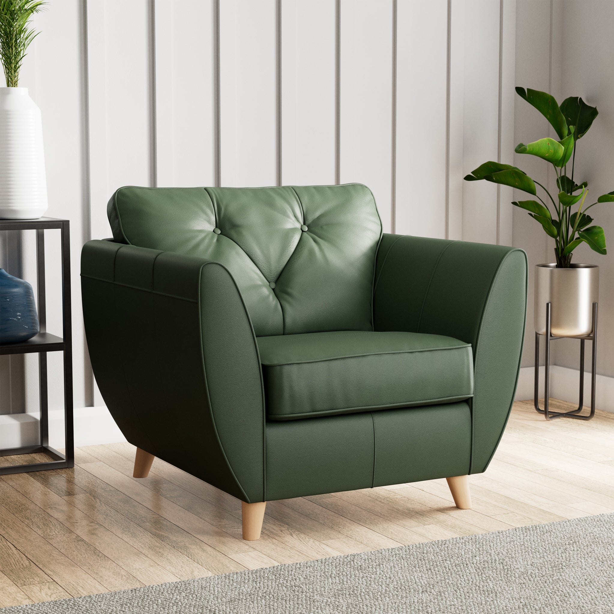 Fauteuil en cuir Edison