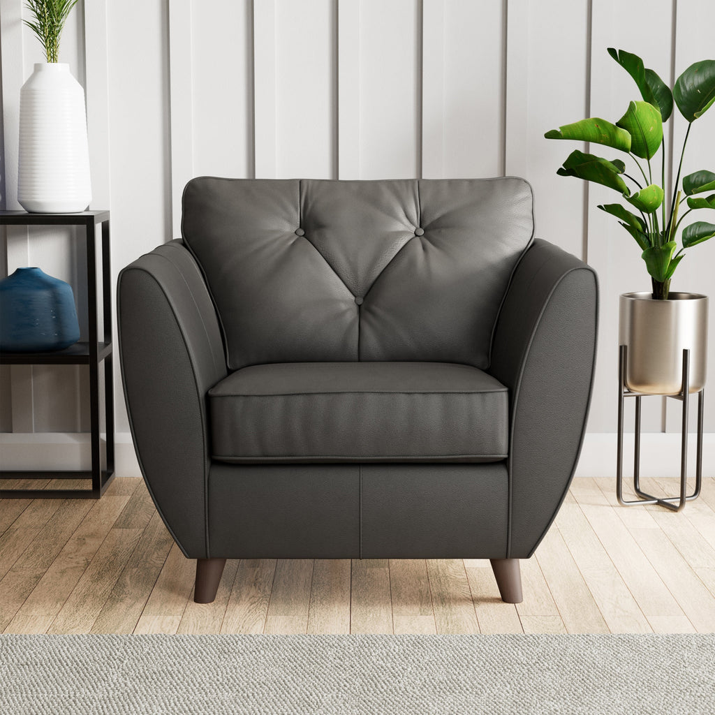 Fauteuil en cuir Edison