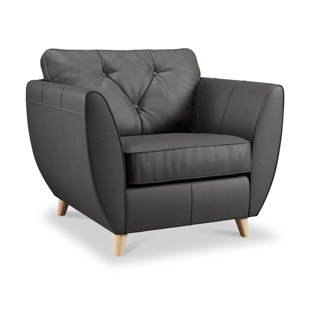 Fauteuil en cuir Edison